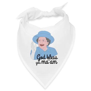 Andenken zum Tod der Königin Elisabeth II - Bandana - Weiß - Vorne