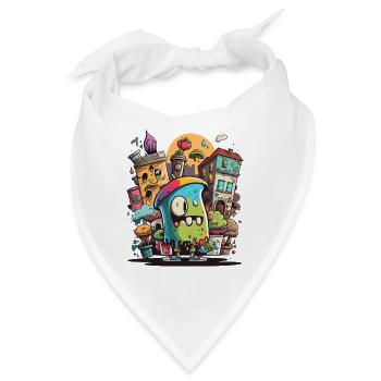 Der Street-Art-Kenner - Bandana - Weiß - Vorne