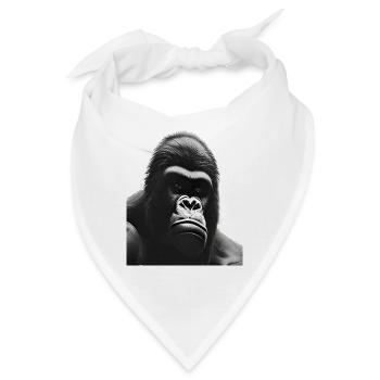 Silberrücken-Gorilla - Bandana - Weiß - Vorne