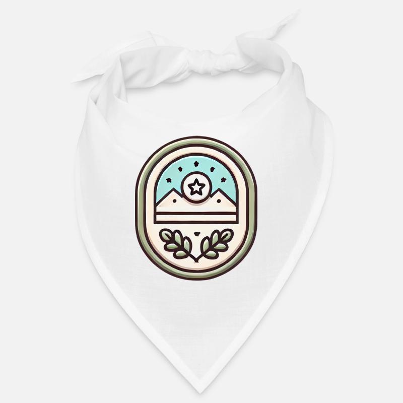 Illustration douce de conception de badge simple Bandana