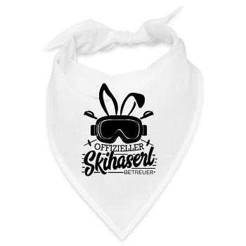 Skifahrer Skihaserl Betreuer - Bandana - Weiß - Vorne