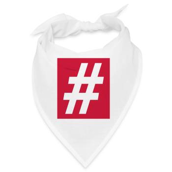 raute hashtag symbol - Bandana - Weiß - Vorne
