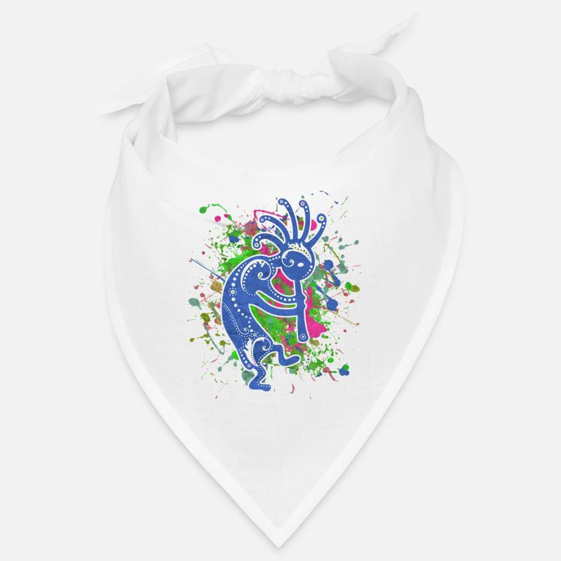 Amérindiens Kokopelli - Éclaboussures colorées 1 Bandana