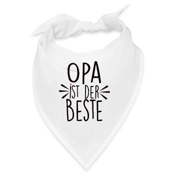 Opa Ist Der Beste - Bandana - Weiß - Vorne
