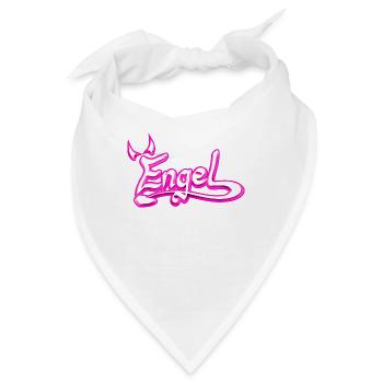 Engel pink,Geschenkidee - Bandana - Weiß - Vorne