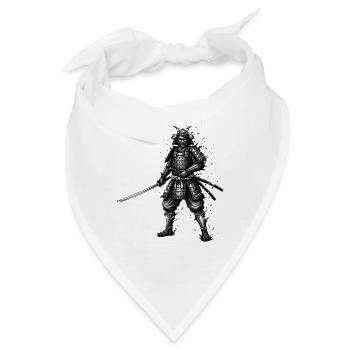 Schwarzweiß Samurai Katana - Bandana - Weiß - Vorne