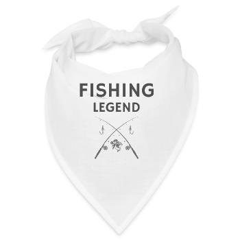 fishing legend fisherman fishing - Bandana - Weiß - Vorne