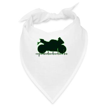 R1cardiogramma01 - Bandana - Weiß - Vorne