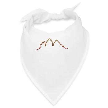 Dolomiten Drei Zinnen Abendrot Glühen - Bandana - Weiß - Vorne