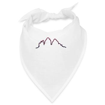 Dolomiten Drei Zinnen Morgendämmerung - Bandana - Weiß - Vorne