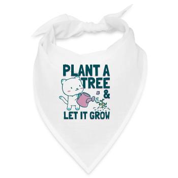 Pflanze einen Baum und lass ihn wachsen - Bandana - Weiß - Vorne