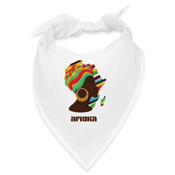 Afrika afrikanischer Kontinent - Bandana - Weiß - Vorne
