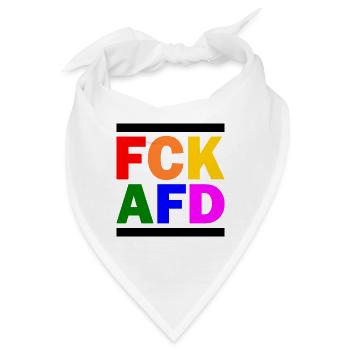 Fck afd - Bandana - Weiß - Vorne
