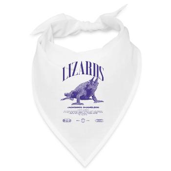 Jackson's Chamäleon Streetwear Eidechsenwärter - Bandana - Weiß - Vorne