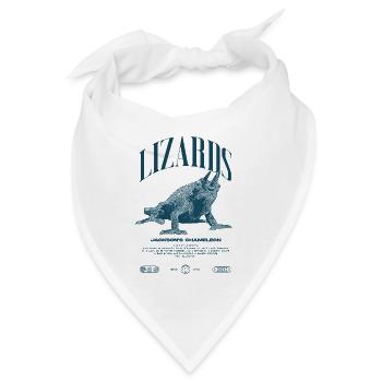 Jackson's Chamäleon Streetwear Eidechsenwärter - Bandana - Weiß - Vorne