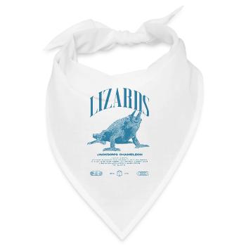 Jackson's Chamäleon Streetwear Eidechsenwärter - Bandana - Weiß - Vorne