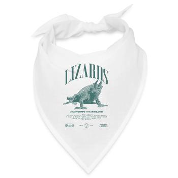 Jackson's Chamäleon Streetwear Eidechsenwärter - Bandana - Weiß - Vorne
