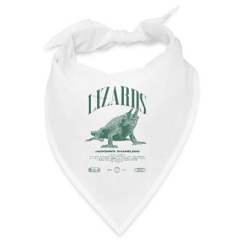 Jackson's Chamäleon Streetwear Eidechsenwärter - Bandana - Weiß - Vorne