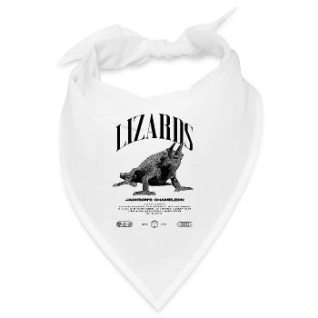 Jackson's Chamäleon Streetwear Eidechsenwärter - Bandana - Weiß - Vorne
