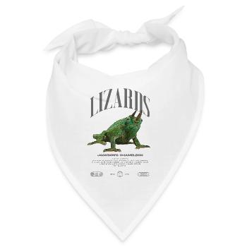 Jackson's Chamäleon Streetwear Eidechsenwärter - Bandana - Weiß - Vorne