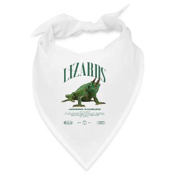 Jackson's Chamäleon Streetwear Eidechsenwärter - Bandana - Weiß - Vorne
