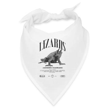 Jackson's Chamäleon Streetwear Eidechsenwärter - Bandana - Weiß - Vorne