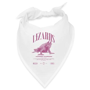 Jackson's Chamäleon Streetwear Eidechsenwärter - Bandana - Weiß - Vorne