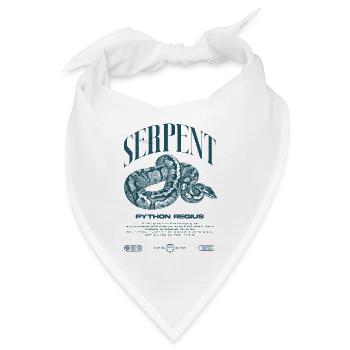 Ball Python Moderne Reptilienwärter Streetwear - Bandana - Weiß - Vorne