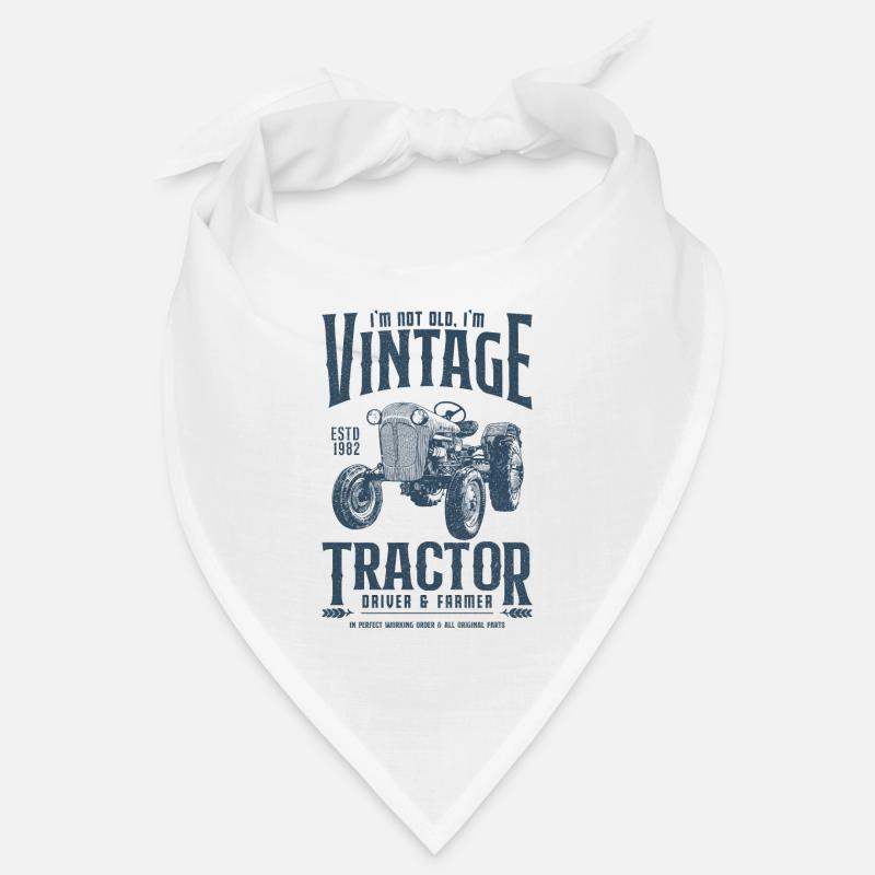 Oldtimer Traktor Bauer Geburtstag Jahrgang 1982 Bandana
