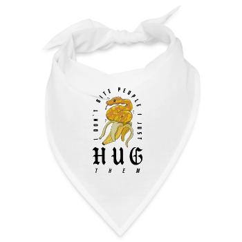 Ball Python Schlange Besitzer Banane Royal Python - Bandana - Weiß - Vorne