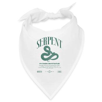 Burmesische Python Moderne Reptilienhalter Streetwear - Bandana - Weiß - Vorne