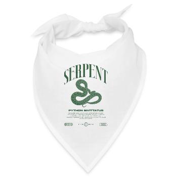 Burmesische Python Moderne Reptilienhalter Streetwear - Bandana - Weiß - Vorne