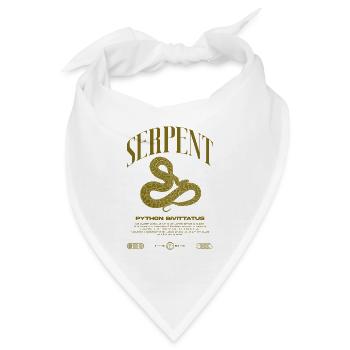 Burmesische Python Moderne Reptilienhalter Streetwear - Bandana - Weiß - Vorne