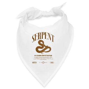Burmesische Python Moderne Reptilienhalter Streetwear - Bandana - Weiß - Vorne