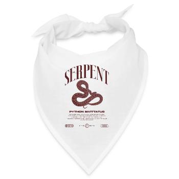 Burmesische Python Moderne Reptilienhalter Streetwear - Bandana - Weiß - Vorne
