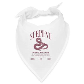 Burmesische Python Moderne Reptilienhalter Streetwear - Bandana - Weiß - Vorne