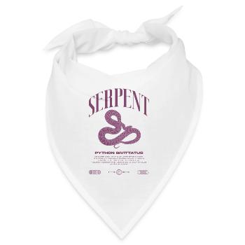 Burmesische Python Moderne Reptilienhalter Streetwear - Bandana - Weiß - Vorne