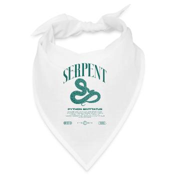 Burmesische Python Moderne Reptilienhalter Streetwear - Bandana - Weiß - Vorne