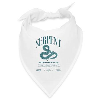 Burmesische Python Moderne Reptilienhalter Streetwear - Bandana - Weiß - Vorne