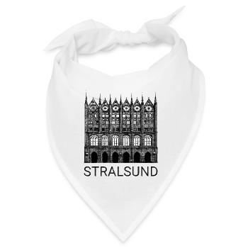 Rathaus Stralsund / Backsteingotik - Bandana - Weiß - Vorne