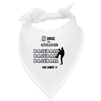 Baseball Was Sonst Spieler Liebhaber Baseballer - Bandana - Weiß - Vorne