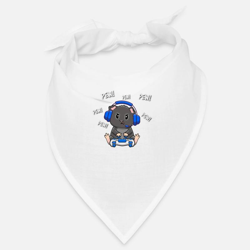 Cochon d’Inde noir - Bandana - blanc