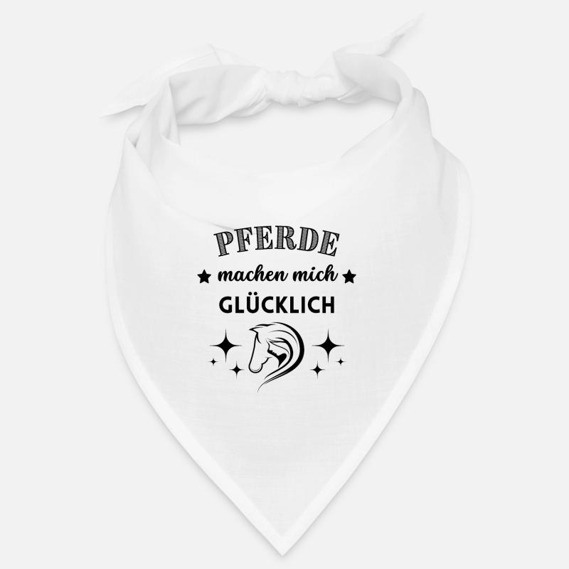 Pferde machen mich glücklich - Bandana - Weiß