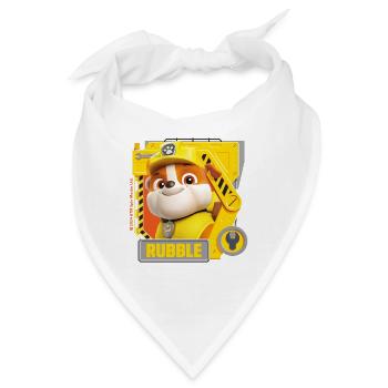 Paw Patrol Rubble Charakterdesign - Bandana - Weiß - Vorne