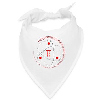 Pi Zahl rotieren - Bandana - Weiß - Vorne