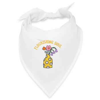 Flourishing Soul - Aufblühende Seele - Erwachen - Bandana - Weiß - Vorne
