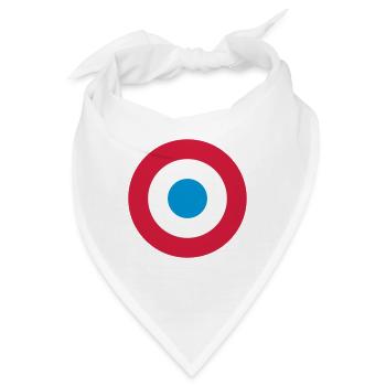 Dreifarbige Kokarde Frankreich - Bandana - Weiß - Vorne
