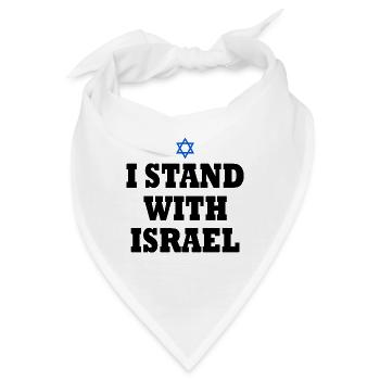 I stand with israel - Bandana - Weiß - Vorne