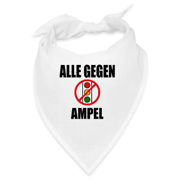 Alle gegen ampel - Bandana - Weiß - Vorne