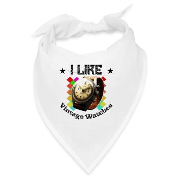 Vintage Chrono Armbanduhr für retro Uhrensammler - Bandana - Weiß - Vorne